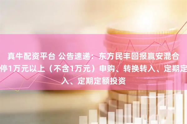 真牛配资平台 公告速递：东方民丰回报赢安混合基金暂停1万元以上（不含1万元）申购、转换转入、定期定额投资