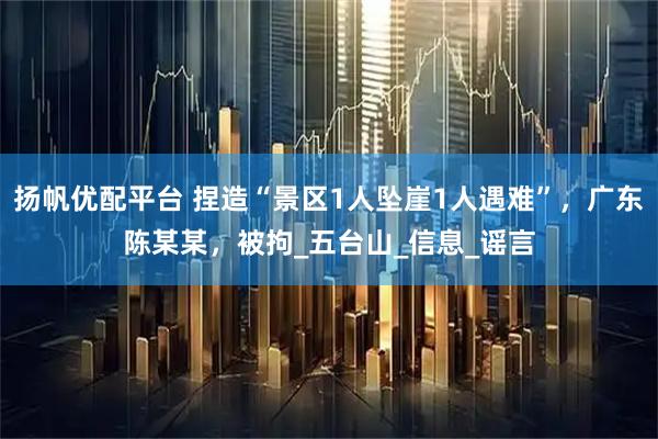 扬帆优配平台 捏造“景区1人坠崖1人遇难”，广东陈某某，被拘_五台山_信息_谣言